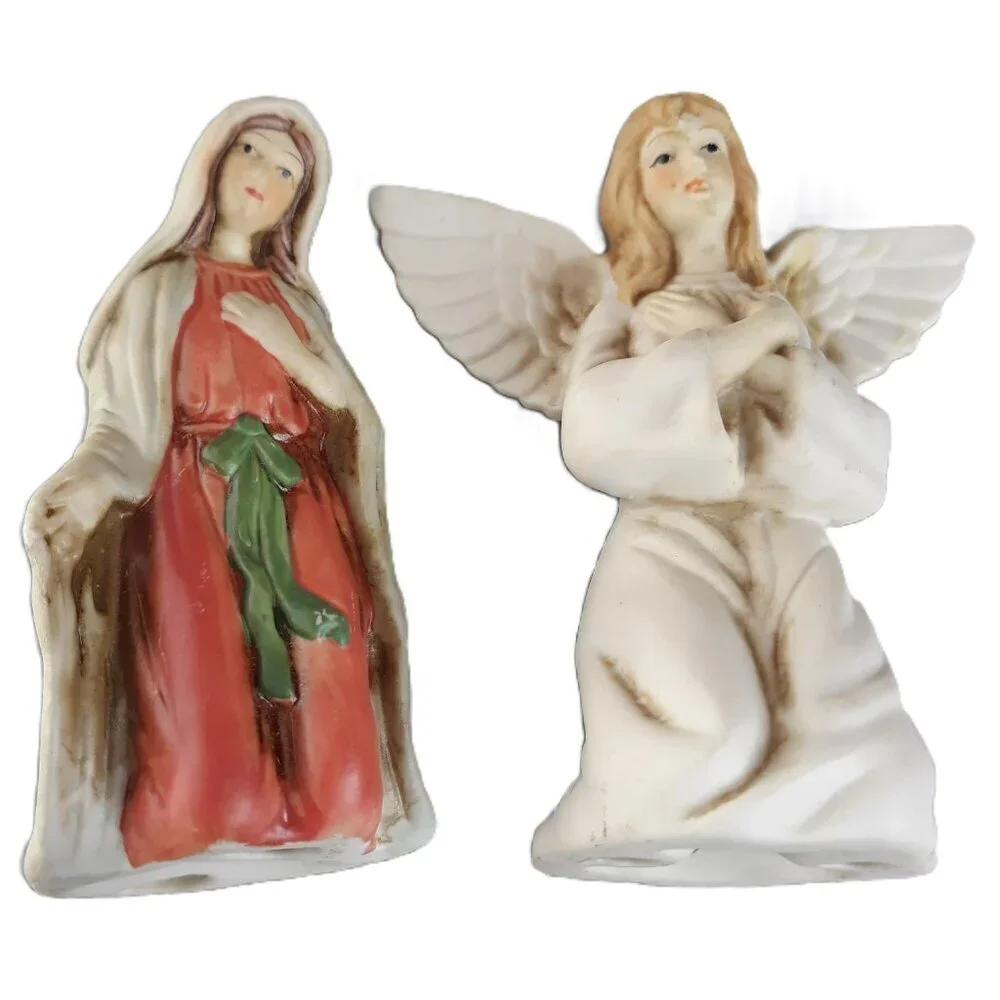 Vtg Brinn's Porcelain Nativity 11 PC Set Christmas Holiday Christian
